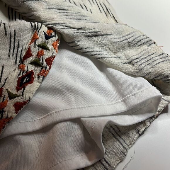 JAPNA colorful patterned shorts lined lightweight fabric elastic waist SZ M - Picture 5 of 11